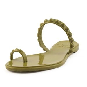 Carmen Sol Maria Studded Jelly Flat Sandals 9/39